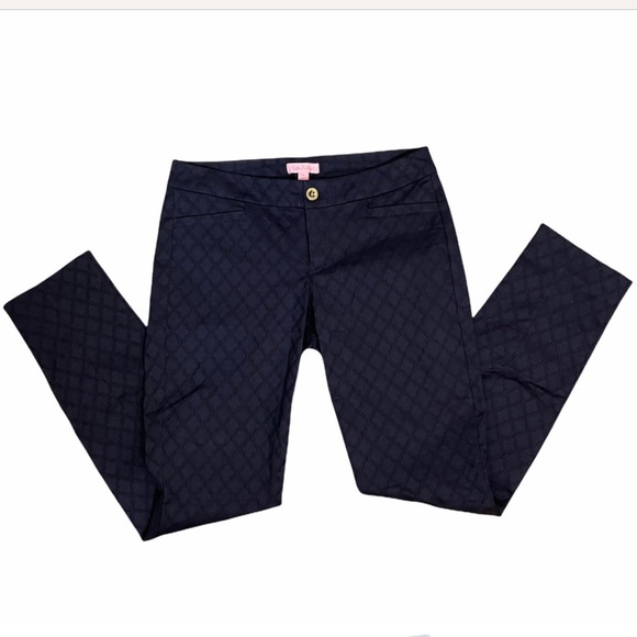 Lilly Pulitzer - Kelly Textured Ankle Length
Skinny Pant Midnight Navy - SIZE 2 - Picture 6 of 16